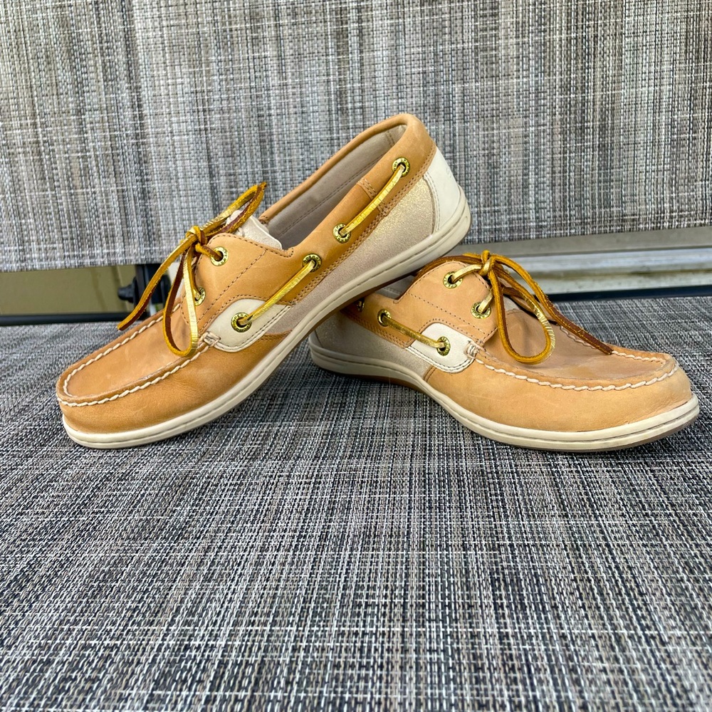 Sperry boat shoe - gold shimmer